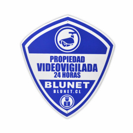 Placa VIdeovigilada Blunet Escudo